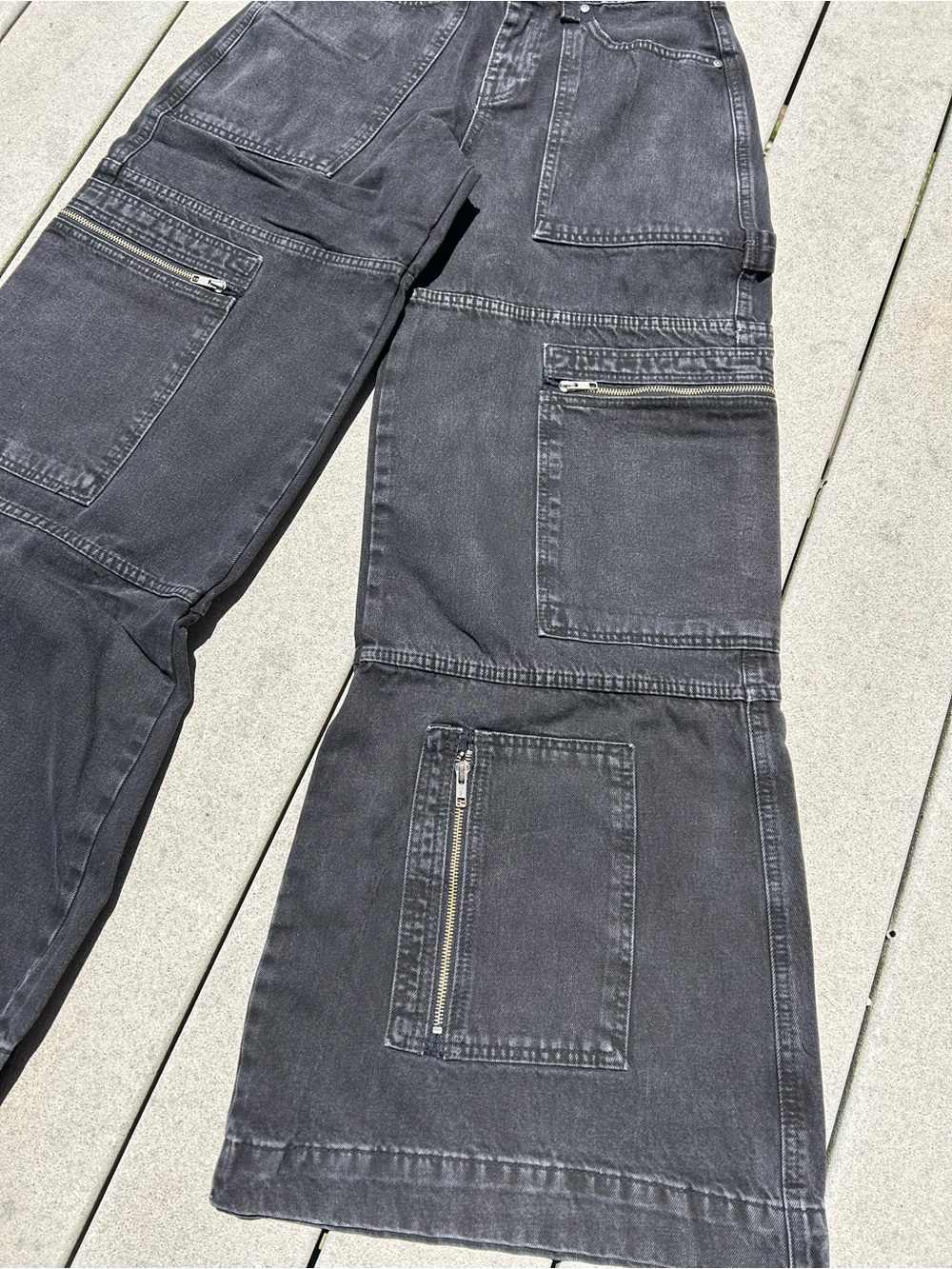 Ragged Priest sweeper Zip Jean Combat Wide Leg  Skater Jeans - 26” - NEW! - Picture 5 of 10
